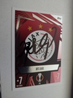 Karta topps match attax autograf Ajax Trener John van't Schip Europa League