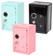 Skarbonka Mini Sejf Biurko Kasetka Pancerna Szyfr Kluczyk - RÓŻNE KOLORY