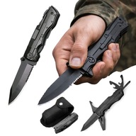 MULTITOOL DEXXER 21 NARZĘDZI STALOWY BLOKADA FUTERAŁ 11 CM CZARNY +GRATIS
