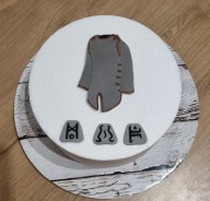 Runeword ENIGMA Diablo 2 – figurka zbroi + runy Jah Ith Ber z cukru na tort