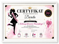 Certyfikat Wieczór Panieński A4 Personalizowany Królowa Panieńskiego