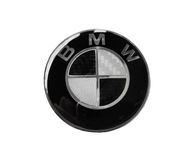 EMBLEMAT ZNACZEK NA KIEROWNICĘ 45MM BMW CZARNY CARBON
