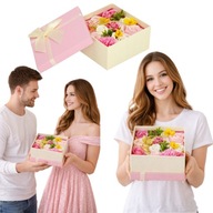Róże Mydlane Flower Box 15 Kwiatów w Eleganckim Pudełku z Różanym Zapachem