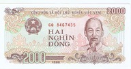 Wietnam 2000 Dong 1988/89 Piękny !
