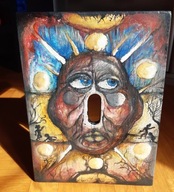 ORYGINALNIE MALOWANY NISKI TABORET "FEJZYDEL