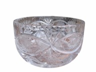 Duża Kryształowa Miska/Salaterka_HUTA HORTENSJA PRL