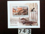 Zwierzęta , krokodyle i ptaki , Guine-Bissau , MNH cięty