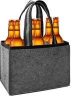 Filcowa torba z przegródkami na PIWO męska torebka GRILL kosz na 6 butelek