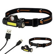 LATARKA CZOŁOWA Z MAGNESEM COB LED AKUMULATOROWA CZOŁÓWKA COB