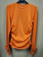 Hitowa Bluzka bawełniana z kwiatkiem, pomarańczowa, r. Uni Italy !!!