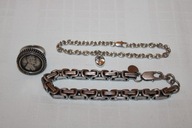 Bransoletka damska, męska i pierścionek z monetą 1 cent USA 1971 D