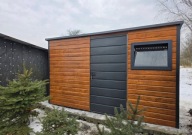 Domek narzędziowy, ogrodowy, schowek 4x2 ZŁOTY DĄB, OKNO, FILC, PROFIL