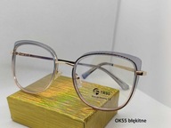OK55 Okulary zerówki z filtrem blue light;Błękit