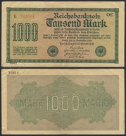 BNN - NIEMCY 1000 Marek 1922 # P76b # OE - L 813301 # znak wodny I # VF-
