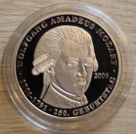 WOLFGANG AMADEUS MOZART 2006 - 250 ROCZNICA URODZIN 1756 1791, NUMIZMAT