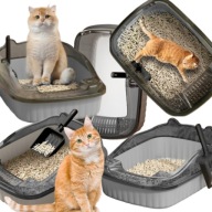 KUWETA DLA KOTA DUŻA SOLIDNA WYTRZYMAŁA OTWARTA NA ŻWIREK + ŁOPATKA