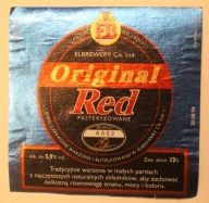 ETYKIETA - BROWAR EB - ELBREWERY - Original Red - PASTERYZOWANE