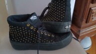 VANS-TRAMPKI DAMSKIE -R-38,5-WKŁ-24,5CM,CZARNE ĆWIEKI.