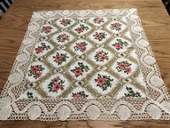 Pałacowa serwetka szeroka koronka serwetki obrus 50x50 efektowna