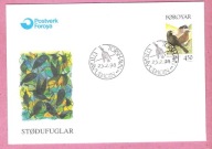 Faroes Wyspy Owcze 1998, FDC ptaki śpiewające, kos