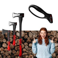 ZESTAW 3 MOCNYCH SIEKIER ROZŁUPUJĄCYCH DO ŁUPANIA + OSTRZAŁKA