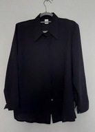 Czarna elegancka koszula mgiełka z długim rękawem 48