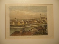 panorama Vilsbiburga, oryg. 1876 + akwarela