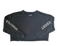 Victoria Sport – Krótka Czarna Bluza / Top z Długim Rękawem Rozmiar 38 / M