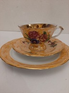 WAŁBRZYCH WAWEL FILIŻANKA SPODEK TALERZYK SERWIS KAWOWY TRIO EKSPORTOWY