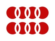 AUDI _ naklejki 18,5cm _ czerwone