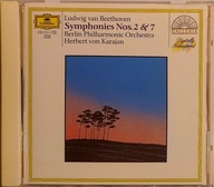 Beethoven Symphonies Nr. 2 & 7 Karajan Berliner Philharmonic Orch EX CD Irl