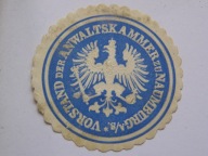 Niemcy Prusy - Zarząd Rady Adwokackiej w NAUMBURG a. S. - zalepka zarządu