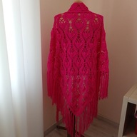 CHUSTA SZYDEŁKOWA RĘKODZIEŁO AKRYL NOWA