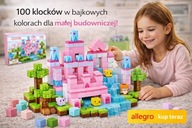 Klocki Magnetyczne 64 szt. dla Dziewczynek Zestaw do Budowy Zamku|Prezent