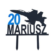 topper na tort dekoracja personalizacja WYBÓR KOLORÓW MYŚLIWIEC F16!!!