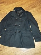 Yessica płaszcz damski czarny klasyczny bez kaptura rozmiar 42