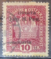Austria stary znaczek z nadrukiem Ukraina Zak. (2/12