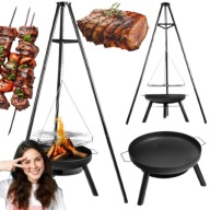 GRILL WISZĄCY TRÓJNÓG 167CM + PALENISKO 60CM LEHMANN MONTANA RUSZT 58CM