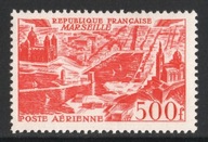Francja 1949 rok Mi 864** Postfrisch Poczta Lotnicza Marsylia 500 Franków