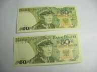 50 zł 1988 HA 2 sztuki kolejne numery