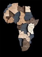 Nowa drewniana mapa świata 3D - 150x90cm - prezent