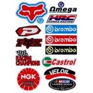 NAKLEJKI NA MOTOR MOTOCYKL ROWER BREMBO FOX DUŻY ZESTAW