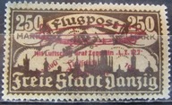 Gdańsk stary znaczek z nadrukiem Zeppelin (9/39