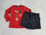 Coccodrillo spodenki czarne i bluzka roz 116