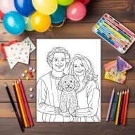 KOLOROWANKA ZE ZDJĘCIA A4 | TWÓJ PIES KOT DZIECKO | PAPIER FOTO FOTO-SZKIC