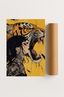 Plakat bez ramy 21x30cm Król dżungli lew natura | Pomysł na Prezent