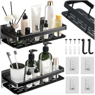 UCHWYT ŁAZIENKOWY - PÓŁKI KPL 2SZT PÓŁKA WISZĄCA SAMOPRZYLEPNA POD PRYSZNIC