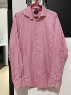 X Koszula Long Island pudrowy róż pepitka bawełna 100% L