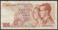 Belgia 50 franków 1966 - król + królowa - 969 D
