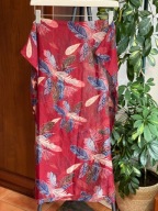 M Szalik apaszka Pepyy bordo wzór liście